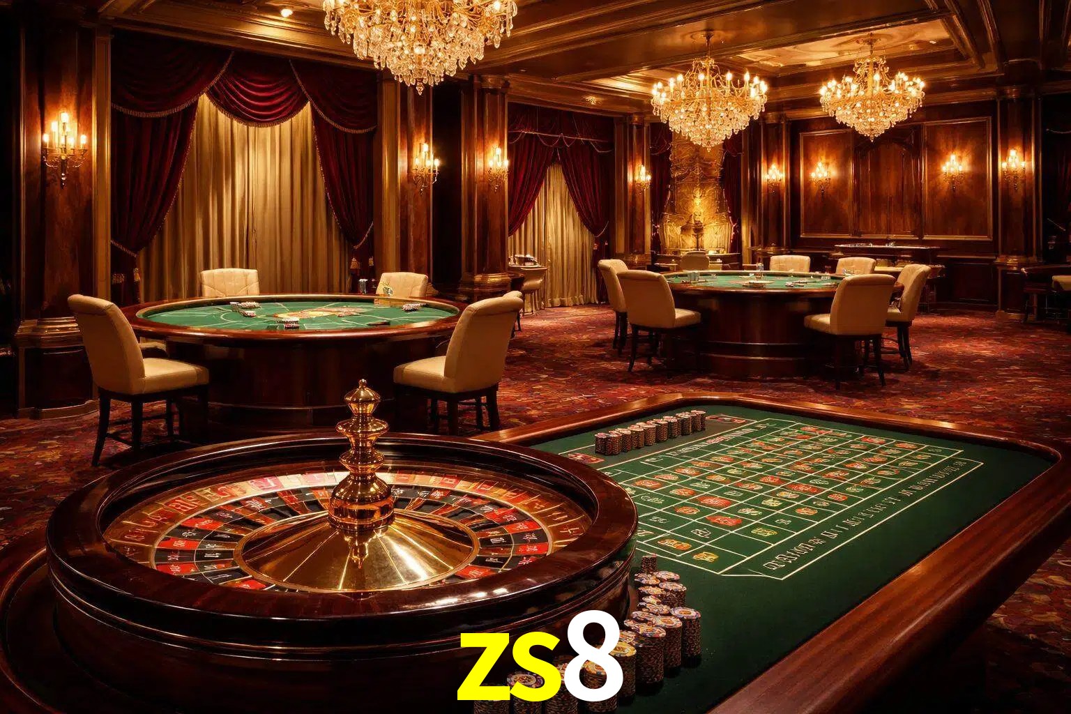 Una escena premium de mesa de casino en vivo con cartas, elementos de ruleta y un ambiente pulido de estudio de transmisión.